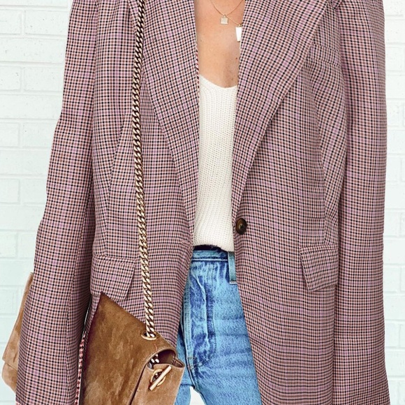 Sweet Earth Plaid Print Lapel Collar Buttoned Blazer - Picture 4 of 6